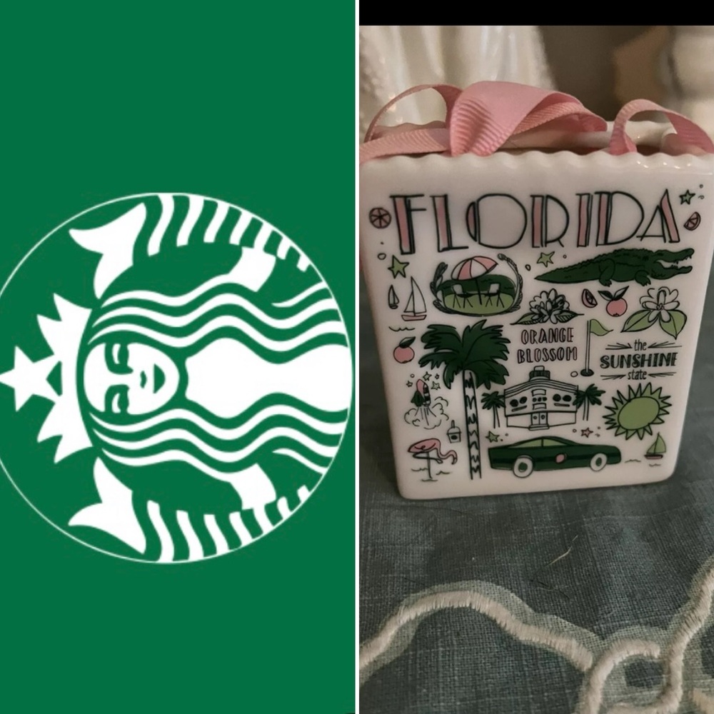 Starbucks Florida Been There Series Tote Bag/Gift Card Holder/Ornament (4)
